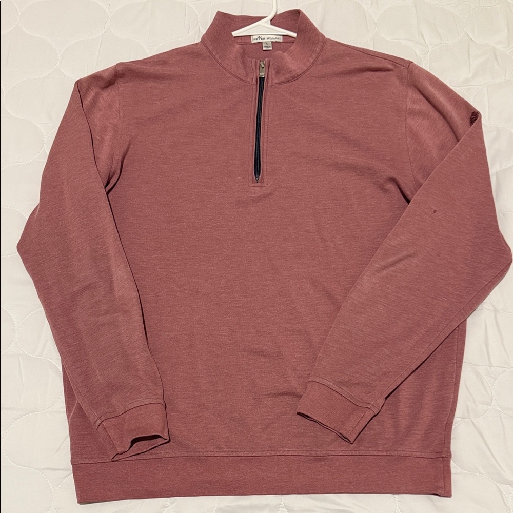 Peter Millar Men's Zip-Up Sweater - Mauve